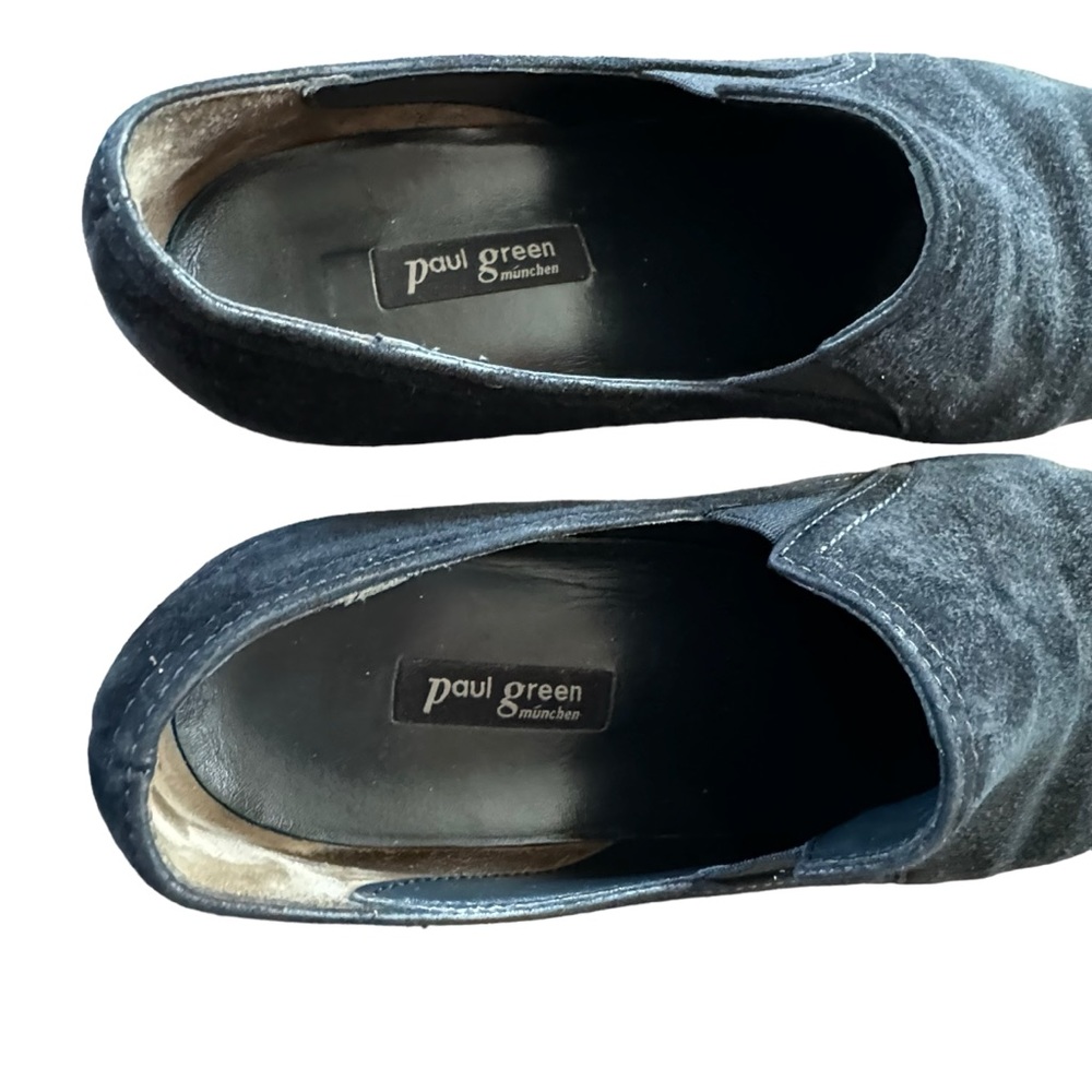 Women’s Paul Green Size 4 (US Size 6.5) Black Suede Hidden Wedge Slip On Shoes - Picture 8 of 11